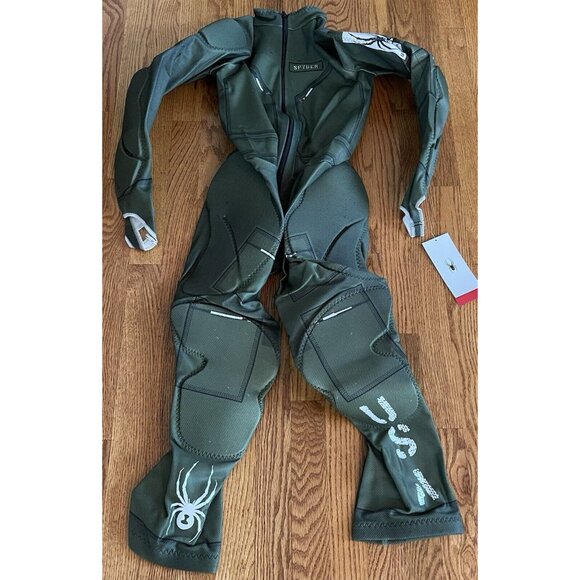 Spyder Race Suit Womens Size Large Green Sarge Military Nine Ninety Racing Suit